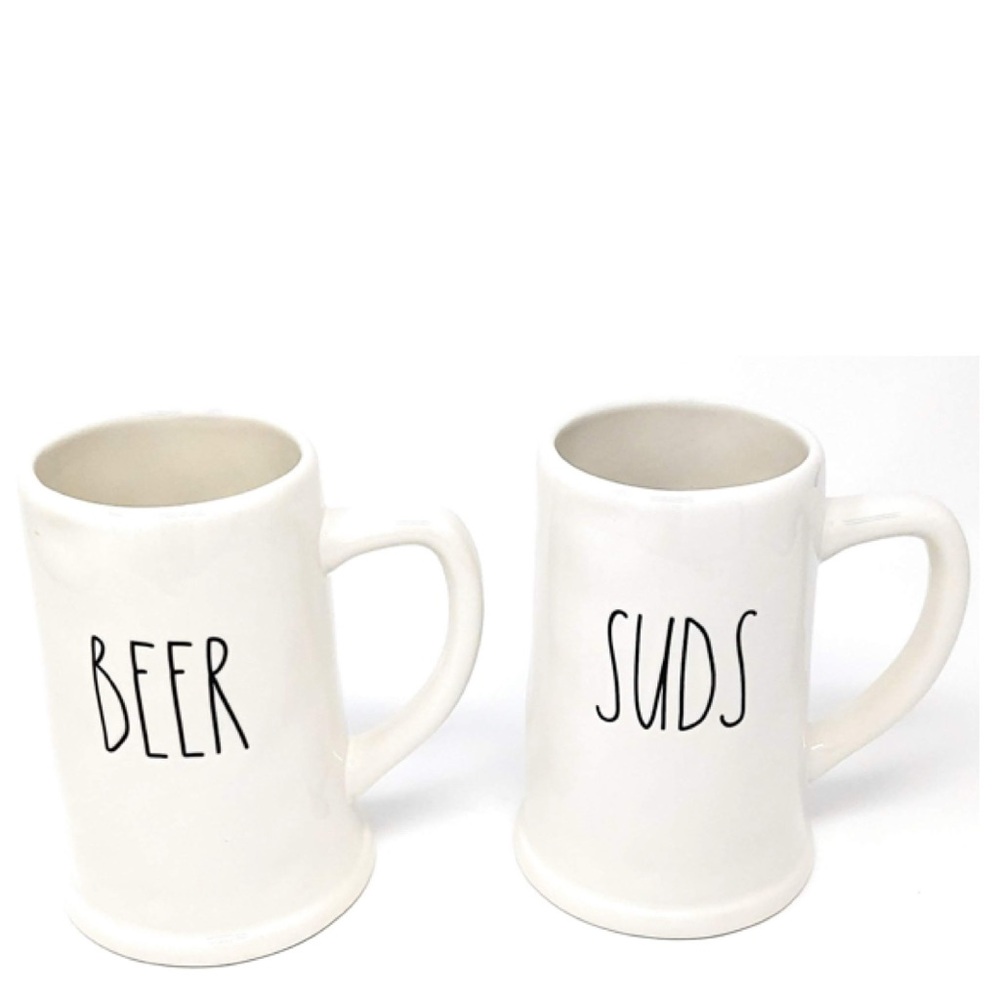 NEW Rae Dunn Beer & Suds Stein Mug Cup Set Father’s Day Gift